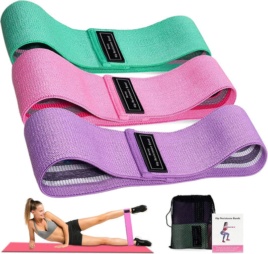 Elastisches Band Für Krafttraining, Aus Stoff, Elastisches Fitnessband, 3 Kraftstufen, Elastisch, Sport Für Yoga/Pilates/Fitness/Squats/Po-Brücke