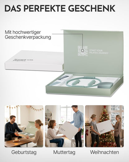 NEOLYMP Pilates Set Für Zuhause – Pilates Ball, Pilates Ring & Gewichte – Komplettes Pilates Zubehör Set – Inkl. Pilates Bänder, 1Kg Hanteln & E-Book – Pilates Essential Kit