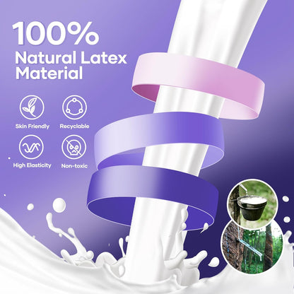 Fokky Fitnessbänder [5Er Set], 100% Naturlatex Resistance Bands Widerstandsbänder Mit Übungsanleitung Auf Deutsch & Tragebeutel, Gymnastikband Fitnessband Für Muskelaufbau Pilates Yoga