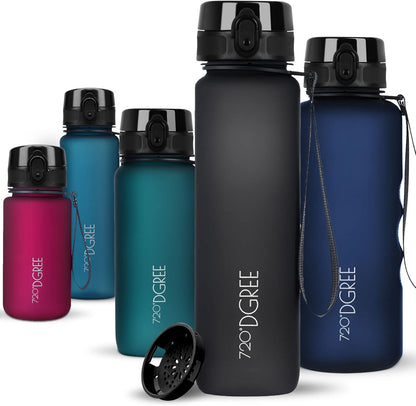 720°DGREE Trinkflasche “Uberbottle“ +Sieb - 350Ml, 500Ml, 650Ml, 1000Ml, 1,5L, 2L - Bpa-Frei - Wasserflasche Für Sport, Schule, Kinder, Fitness, Gym, Fahrrad, Outdoor - Leichte Tritan Sportflasche