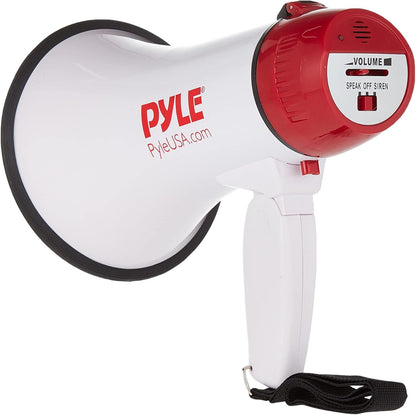 Pyle Megaphon Mit Sirene, Signalhorn – Siren Megaphone – Mini Megafon Kinder & Erwachsene 20W, Faltbare Megaphone Mit Sirene & Mikrofon, Lautstärke Einstellbar & Batteriebetrieben Reichweite: 550M