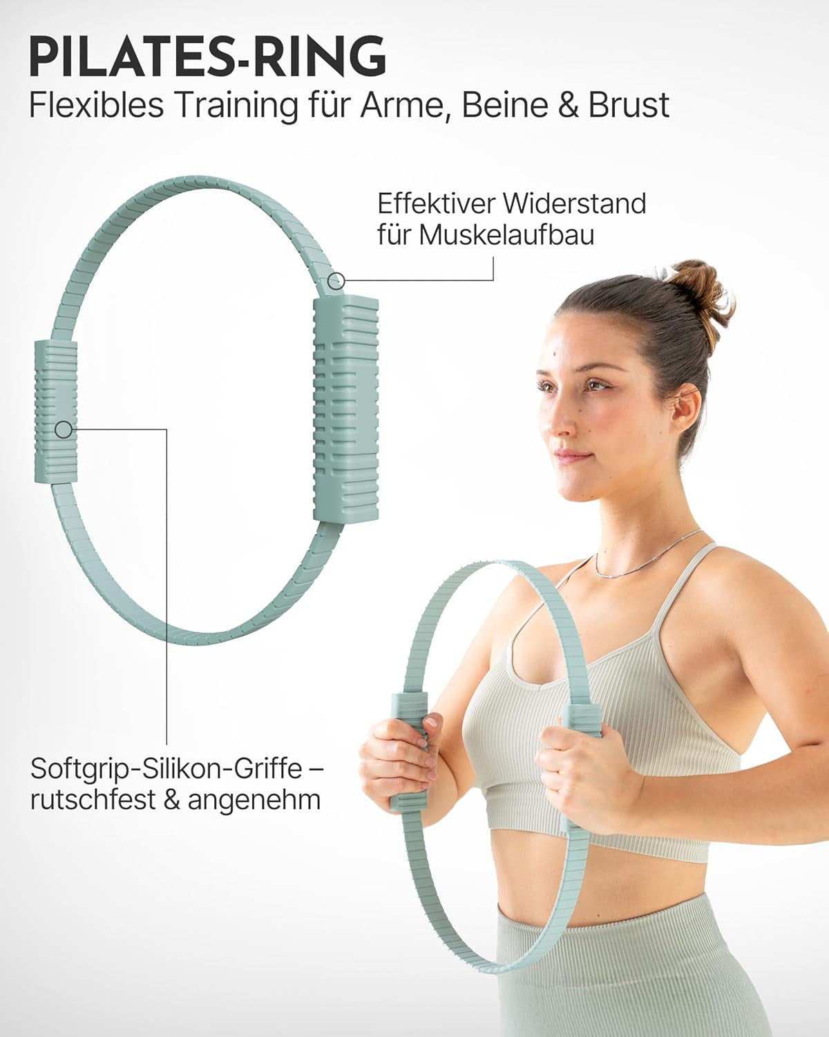 NEOLYMP Pilates Set Für Zuhause – Pilates Ball, Pilates Ring & Gewichte – Komplettes Pilates Zubehör Set – Inkl. Pilates Bänder, 1Kg Hanteln & E-Book – Pilates Essential Kit